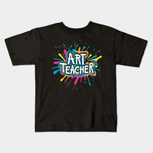 Art teacher funny cute victor design Kids T-Shirt